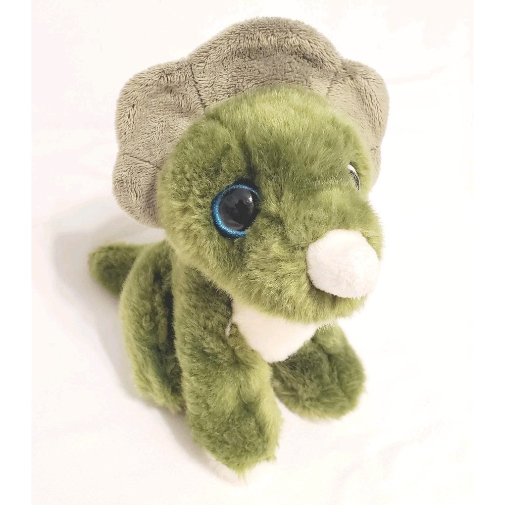 Adventure Planet 8" Triceratops Plush Green Dinosaur